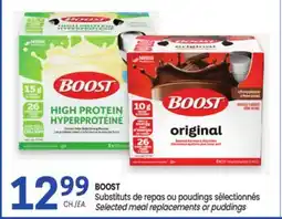 Uniprix BOOST Substituts de repas ou poudings sélectionnés/ Selected meal replacements or puddings offer