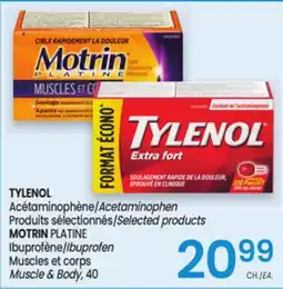 Uniprix TYLENOL Acétaminophène MOTRIN PLATINE Ibuproféne offer