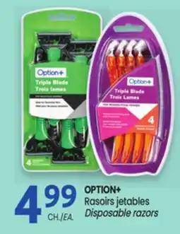 Uniprix OPTION+ Rasoirs jetables/ Disposable razors offer