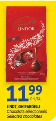 Uniprix LINDT, GHIRARDELLI Chocolats sélectionnés offer