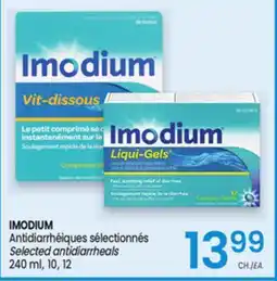 Uniprix IMODIUM Antidiarrhéiques sélectionnés offer