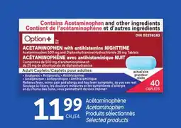 Uniprix Acétaminophène Acetaminophen Produits sélectionnés/ Selected products offer