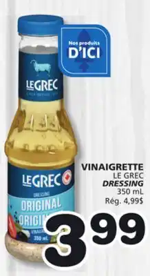Marches Tradition LE GREC DRESSING offer