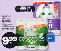 Marches Tradition TUFF JUMBO OR FLUFF DOUBLE CASCADES PAPER TOWELS OR BATHROOM TISSUE offer