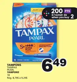 Marches Tradition TAMPAX PEARL TAMPONS offer