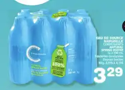Marches Tradition COMPLIMENTS NATURAL SPRING WATER offer