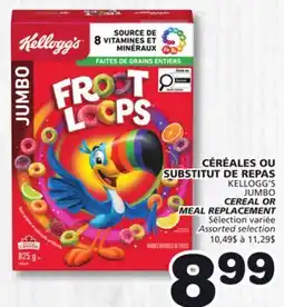 Marches Tradition KELLOGG'S JUMBO CEREAL OR MEAL REPLACEMENT offer