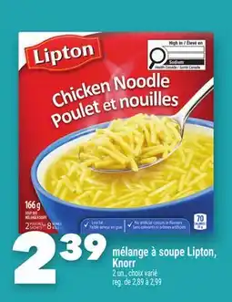 Marche Ami mélange à soupe Lipton, Knorr offer