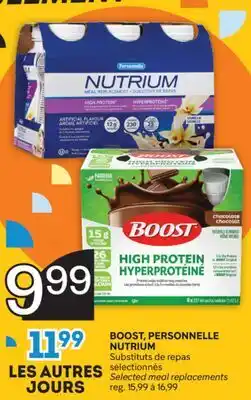 Brunet BOOST, PERSONNELLE NUTRIUM Substituts de repas sélectionnés offer