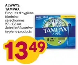 Brunet ALWAYS, TAMPAX Produits d'hygiène féminine sélectionnés offer