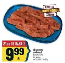 Marché Adonis shawarma de boeuf offer