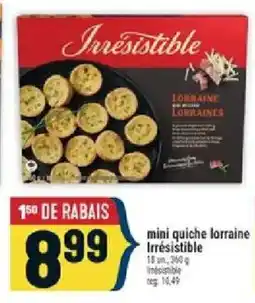 Marché Adonis Irresistible mini quiche lorraine offer