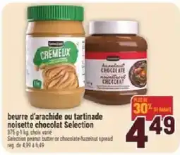 Marché Adonis Selection peanut butter or chocolate-hazelnut spread offer