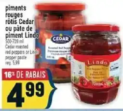 Marché Adonis Cedar roasted red peppers or Lindo pepper paste offer