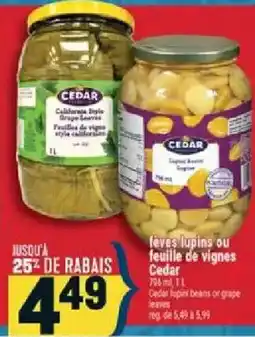 Marché Adonis Cedar feves lupins ou feuille de vignes offer