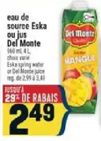 Marché Adonis Del Monte juice mango offer