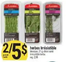 Marché Adonis Irresistible herbs offer