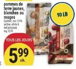 Marché Adonis pommes de terre jaunes, blanches ou rouges offer