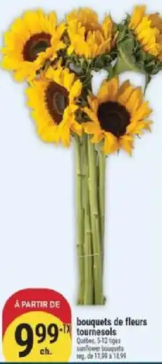 Marché Adonis bouquets de fleurs tournesols offer