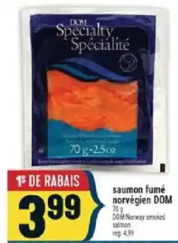 Marché Adonis dom norwegian smoked salmon offer