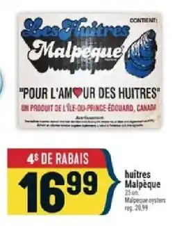Marché Adonis huitres malpeque offer