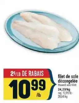 Marché Adonis filet de sole décongelée offer