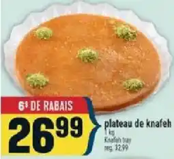 Marché Adonis plateau de knafeh offer