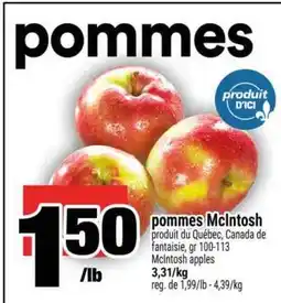 Super C POMMES MCINTOSH offer