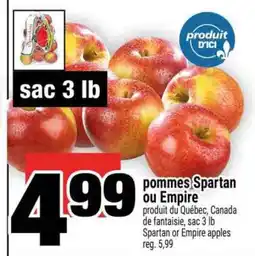 Super C pommes Spartan ou Empire offer