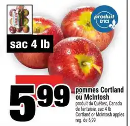 Super C POMMES CORTLAND OU McINTOSH offer