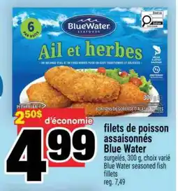 Super C FILETS DE POISSON ASSAISONNÉS BLUE WATER offer
