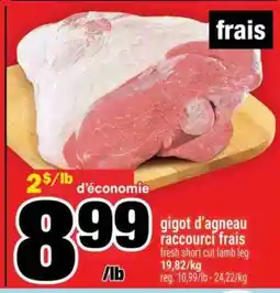 Super C gigot d'agneau raccourci frais offer