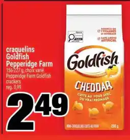 Super C CRAQUELINS GOLDFISH PEPPERIDGE FARM offer