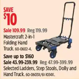 Canadian Tire Mastercraft 2-in-1 Folding Hand Truck offer