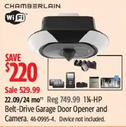 Canadian Tire Chamberlain Belt-Drive Garage Door Opener and Camera offer