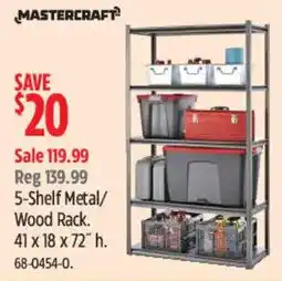 Canadian Tire Mastercraft 5-Shelf Metal/Wood Rack offer