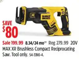 Canadian Tire DeWalt MAX XR Brushless Compact Reciprocating Saw offer