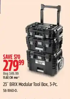 Canadian Tire Maximum 23" BRIX Modular Tool Box offer