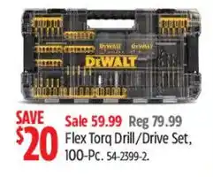 Canadian Tire DeWalt Flex Torq Drill/Drive Set offer
