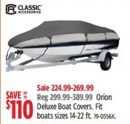 Canadian Tire Orion Deluxe Boat Covers offer