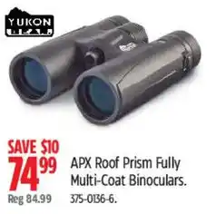Canadian Tire Yukon APX Roof Prism Fully Multi-Coat Binoculars offer
