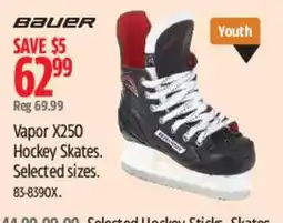 Canadian Tire Bauer Vapor X250 Hockey Skates offer