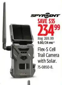 Canadian Tire SpyPoint Flex-S Cell Trail Camera with Solar. offer