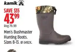 Canadian Tire Kamik Men's Bushmaster Hunting Boots offer