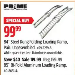 Canadian Tire Prime 84" Steel Rung Folding Loading Ramp, Pair offer