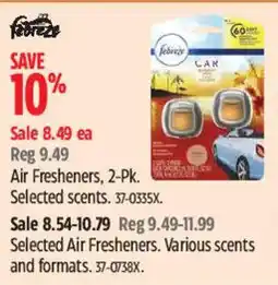 Canadian Tire Fiorice air fresheners offer
