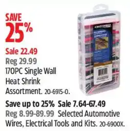 Canadian Tire Crestite 170PC Single Wall Heat Shrink Assortment offer