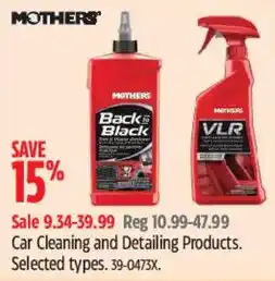 Canadian Tire Mothers Car Cleaning and Detailing Products offer