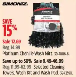 Canadian Tire Simoniz Platinum Chenille Wash Mitt offer