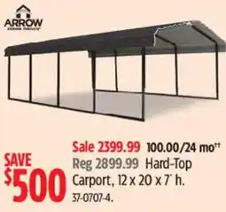 Canadian Tire Arrow Hard-Top Carport offer